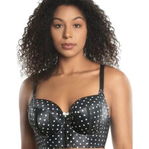 Parfait Charlotte Underwire Padded Longline Bra P6977-BLACK DOT
