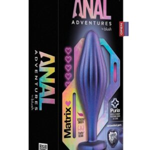 Anal Adv Matrix Wavy Bling Plug Sapphire