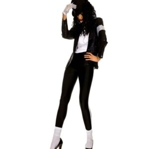 Music Legs 6 Pc. Shiny Sequins Flashy Black Jacket With Tank Top ML70300