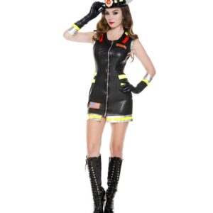 Music Legs Wet Look Zip Up Dress ML70658