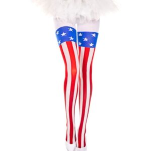 Music Legs American Flag Print Pantyhose ML7067