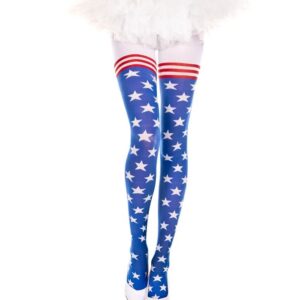 Music Legs Flag Print Pantyhose ML7068