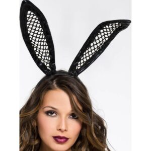 Music Legs Fishnet Bunny Headband ML70855