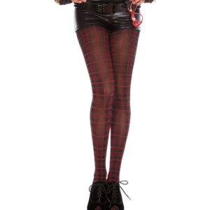 Music Legs Checkered Spandex Pantyhose ML7120
