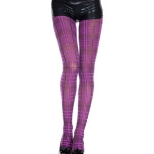 Music Legs Plaid Spandex Pantyhose ML7224