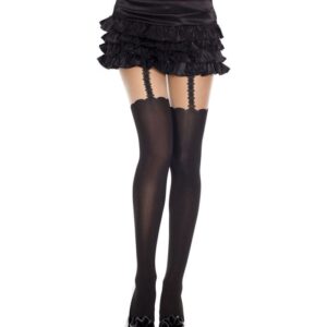 Music Legs Thigh Hi And Suspender Look Spandex Pantyhose ML7298