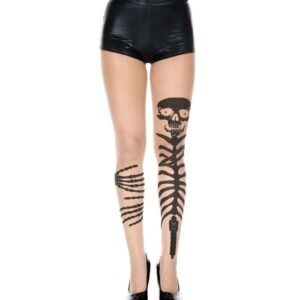 Music Legs Skeleton Grabbing Leg Look Spandex Tights ML7304