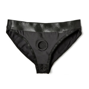 Sportsheets Em.Ex Active Harness Wear High-Cut Crotchless Silhouette Harness Black