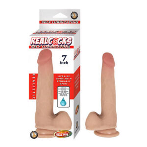 Realcocks Self Lubricating Dong - 7 Inch - Flesh