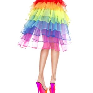 Music Legs Rainbow Long Back Tulle ML738