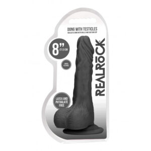 Realrock Dong With Testicles 8 Black