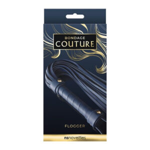 Bondage Couture Vinyl Flogger - Blue