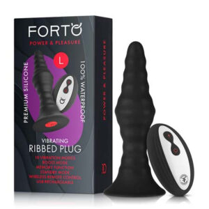 FORTO Vibrating Large Remote Ribbed Plug