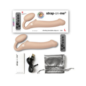 Strap On Me Vibrating Bendable Strapless Strap On Large - Vanilla