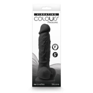Colours Pleasures 5'' Vibrating Dildo - Black