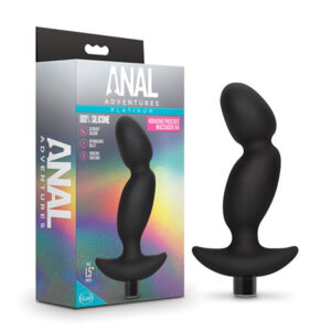 Blush Anal Adventures Platinum Silicone Vibrating Prostate Massager 04 - Black