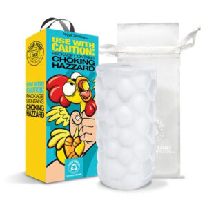 Pleasure Package Use w/Caution Tight Textured Stroker - White