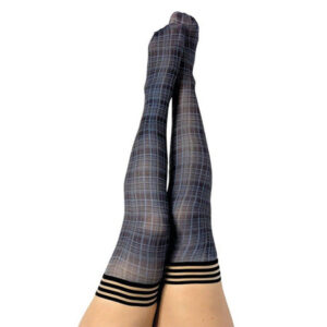 Kix'ies Debbie Plaid Thigh Highs Blue B