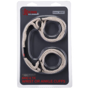 Kink Hogtie Bind & Tie Wrist or Ankle  Cuffs - Natural 6 mm Hemp