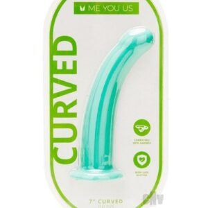 Myu Curved Silicone Dildo 7 Aqua