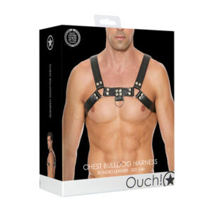 Ouch Chest Bulldog Harness - S/M -Black