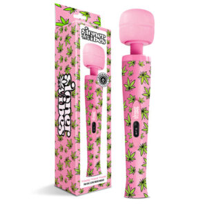 Stoner Vibes Wacky Weed Wand Massager - Pink Kush