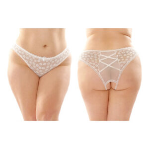 Daisy Crotchless Panty 6pk Q/S White