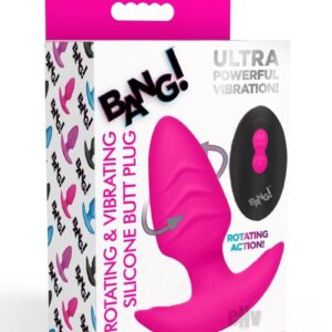 Bang Rotating Vibra Plug W/remote Pnk
