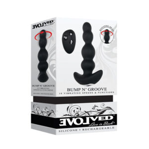 Evolved Bump N' Groove Vibrating Butt Plug - Black