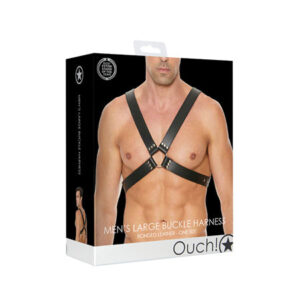 Shots Ouch Men's Large Buckle Harness - Black