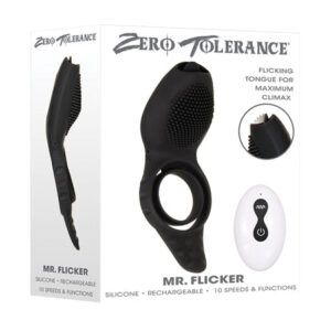 Zero Tolerance Mr. Flicker Vibrating Cock Ring - Black