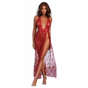 Lace Gown & G-String Garnet XL