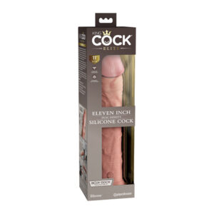 King Cock Elite 11 Inch Silicone Dual Density Cock - Light