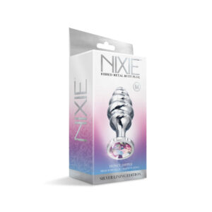 Nixie Ribbed Stainless Steel Butt Plug Honey Dipper Medium