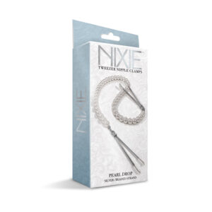 Nixie Adjustable Tweezer Clips With Pearls White Gold