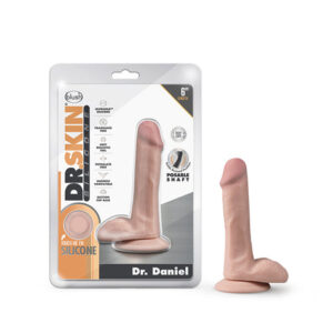 Blush Dr. Skin Silicone Dr. Daniel 6'' Dildo w/Balls - Vanilla