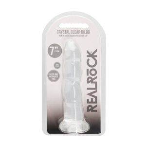 Shots RealRock Crystal Clear 7'' Dildo - Transparent