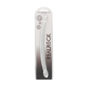 Shots RealRock Crystal Clear 17'' Double Dildo - Transparent