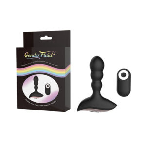 Gender Fluid Shake Anal Vibe w/Remote - Black