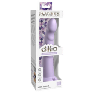 Dillio Platinum 7'' Slim Seven Silicone Dildo - Purple