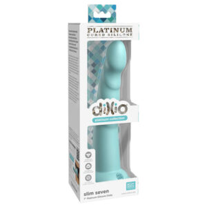 Dillio Platinum 7'' Slim Seven Silicone Dildo - Teal