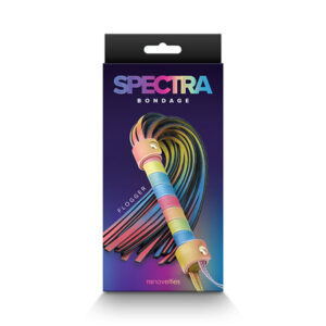 Spectra Bondage Flogger - Rainbow