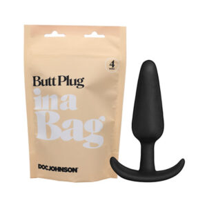 In A Bag 4'' Butt Plug - Black