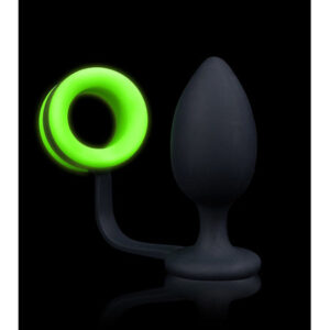 Shots Ouch Butt Plug w/Cock Ring - Glow in the Dark