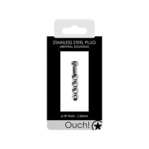Shots Ouch 9mm Urethral Sounding Metal Plug