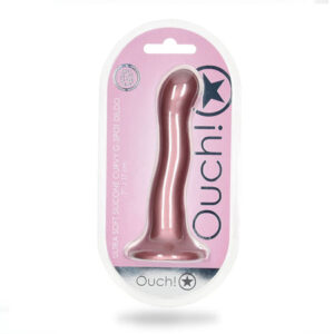 Shots Ouch 7'' Curvy G-Spot Dildo - Rose Gold