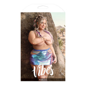 Vibes Plur Skater Skirt Iridescent QN