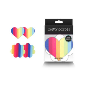 Pretty Pasties Pride Heart & Flower Rainbow - 2 Pair