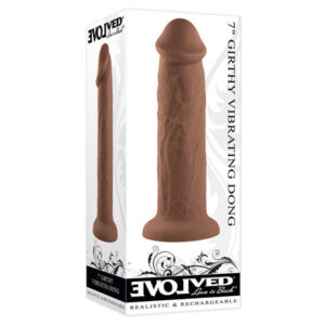 Evolved 7'' Girthy Vibrating Dong - Dark