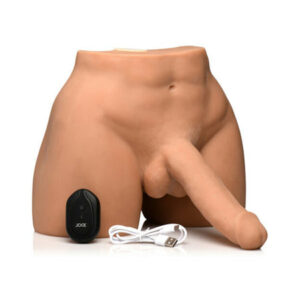 Curve Toys Jock Vibrating & Squeezing Male Masturbator w/Poseable Dildo